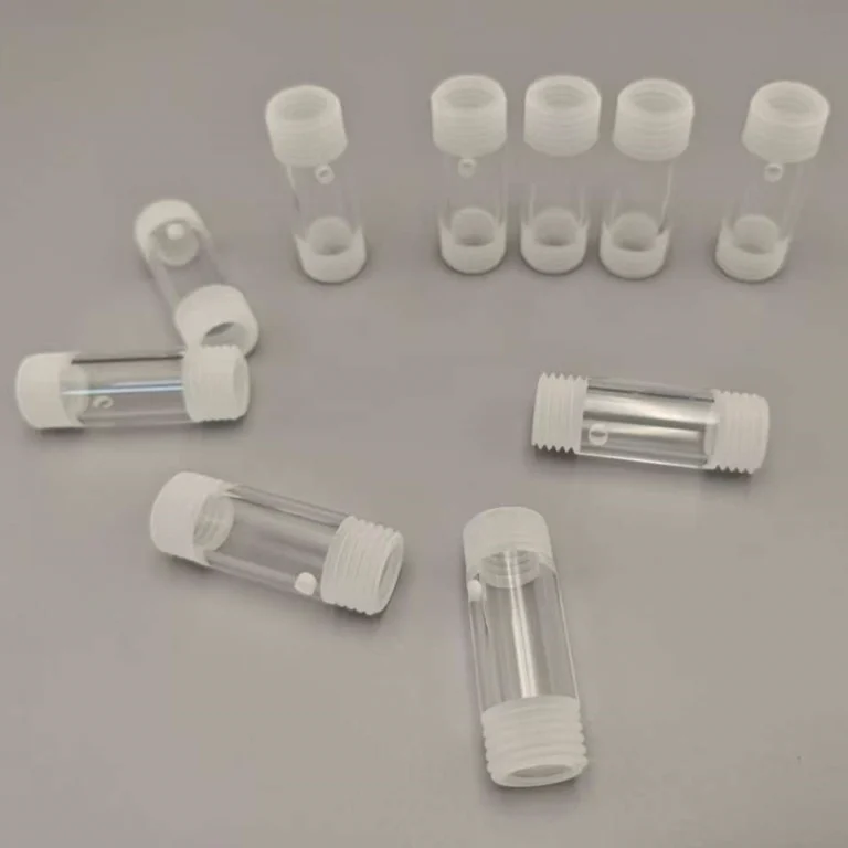 Threaded Quartz Tube with Port 2