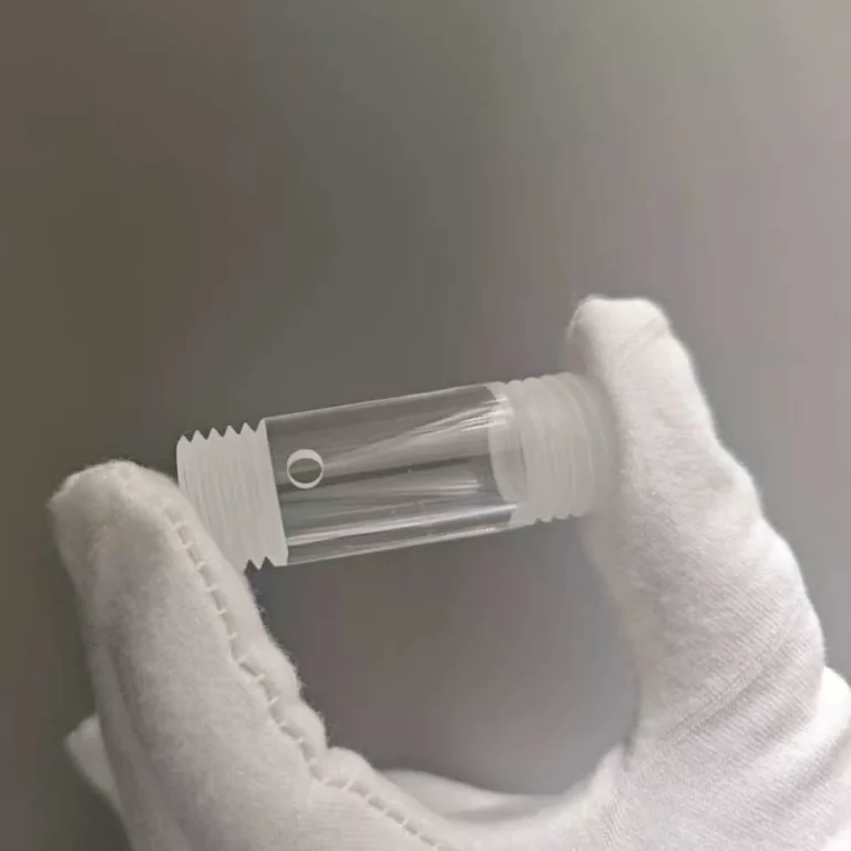 Threaded Quartz Tube with Port